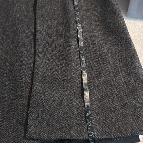 Towncraft Vintage Gray Herringbone Wool Dress Coat 3 Button Size 42 - Picture 8 of 8